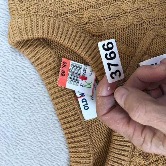 NWT Old Navy Woman's Cable Knit Sweater Size XL (14-16) Brown 100% Cotton - Picture 13 of 13